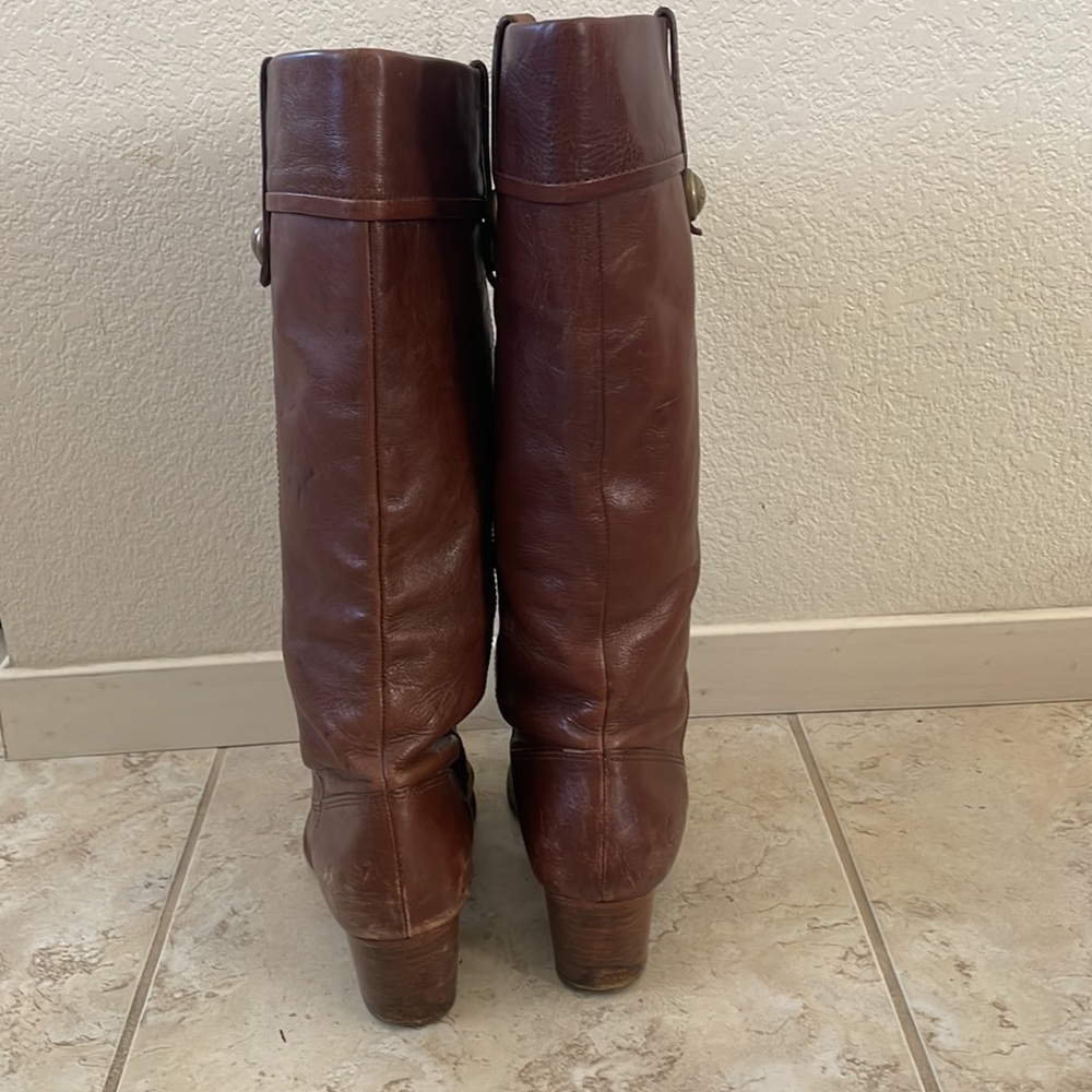 Coach - fayth tan leather boots - Picture 5 of 12